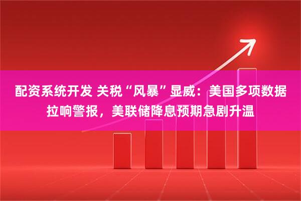 配资系统开发 关税“风暴”显威：美国多项数据拉响警报，美联储降息预期急剧升温