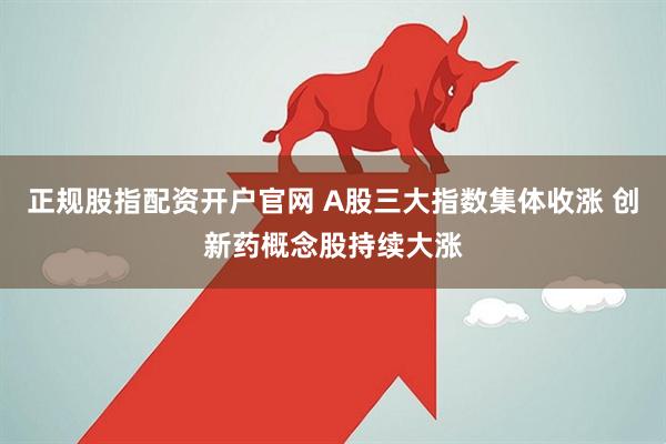 正规股指配资开户官网 A股三大指数集体收涨 创新药概念股持续大涨