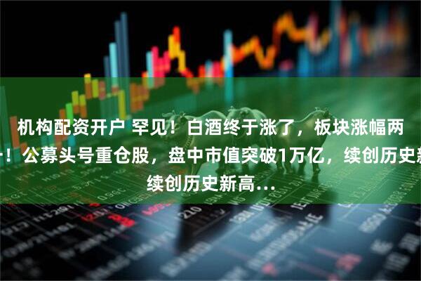 机构配资开户 罕见！白酒终于涨了，板块涨幅两市第一！公募头号重仓股，盘中市值突破1万亿，续创历史新高…
